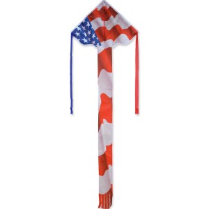 Premier Kites 44007 33”x21” Patriotic Regular Easy Flyer Taffeta Nylon Kite (w/line only)