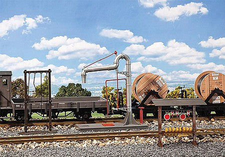 Pola 330942 G Scale Steam Locomotive Servicing Detail Set - Kit -- Water Standpipe, Signal Board/Signs w/Stand, Fire/Grate Cleaning Tools w/Stand