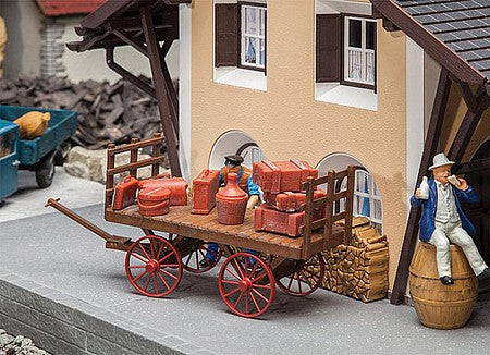 Pola 331610 G Scale Wood Luggage Cart - Kit