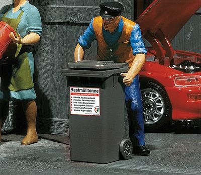 Pola 333205 G Scale Garbage Bins -- Gray pkg(2)