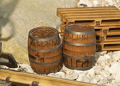 Pola 333211 G Scale Wooden Barrels -- pkg(2)
