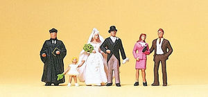 Preiser 10057 HO Scale Wedding Participants -- Protestant