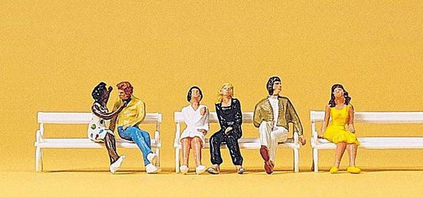 Preiser 10180 HO Scale Pedestrians -- Couples Seated