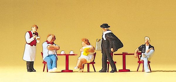 Preiser 10368 HO Scale Spectators -- Tourists, Waiter & Artist