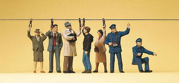 Preiser 10405 HO Scale People Working -- Street Car Crew w/Pedestrians