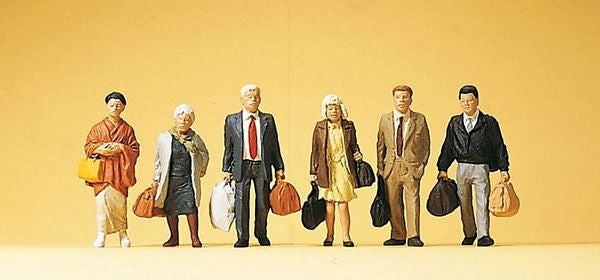 Preiser 10413 HO Scale Passengers -- Foreign Travelers