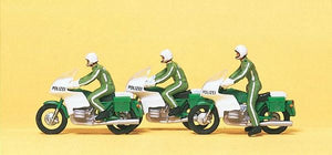 Preiser 10489 HO Scale Law Enforcement Officers -- Police On Motorcycles