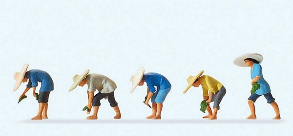 Preiser 10572 HO Scale Working People -- At The Rice Field #1