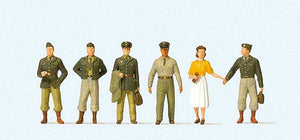 Preiser 10594 HO Scale US/NATO 1950s Figure Set -- Soldiers pkg(6)