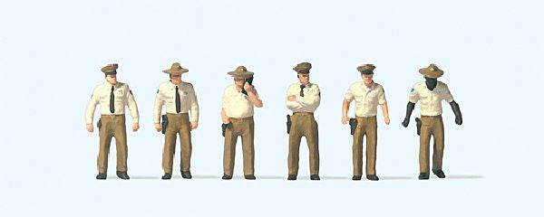 Preiser 10796 HO Scale U.S Sheriff Deputies -- pkg(6)