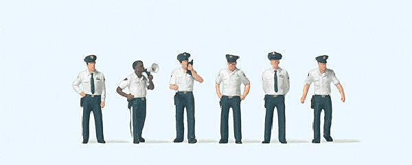 Preiser 10797 HO Scale U.S City Police -- pkg(6)