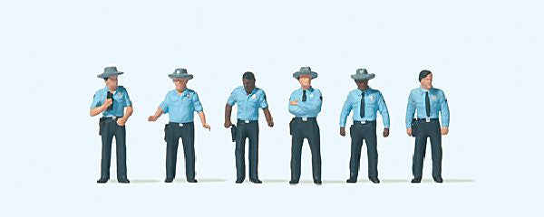 Preiser 10798 HO Scale U.S Highway Patrolmen -- pkg(6)