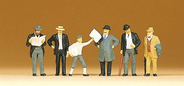 Preiser 12133 HO Scale 1900s Figures -- Men Passengers