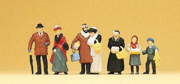 Preiser 12195 HO Scale 1900s People At Christmas Fair