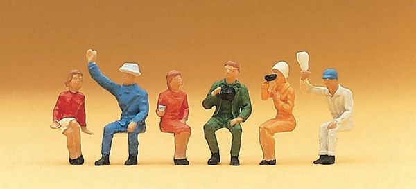 Preiser 14025 HO Scale Spectators -- Seated