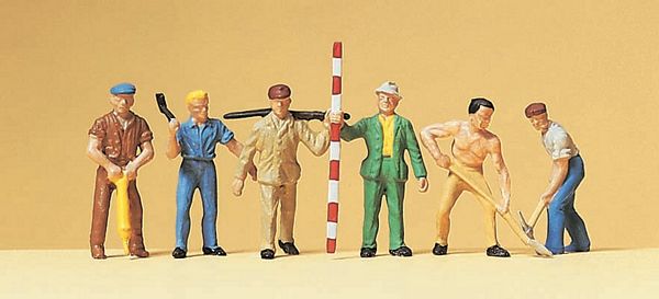 Preiser 14030 HO Scale Road workers 6/