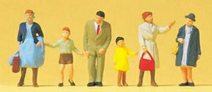 Preiser 14069 HO Scale Pedestrians -- Passers-By Wearing Coats pkg(6)