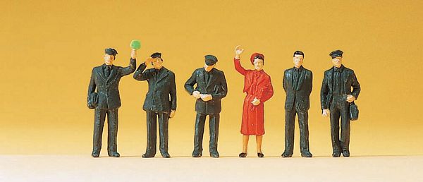 Preiser 14141 HO Scale Railroad Personnel -- German Federal Railway, 1989