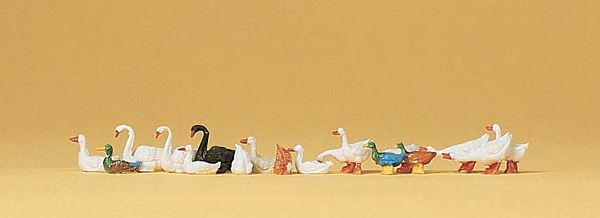 Preiser 14167 HO Scale Ducks, Geese & Swans