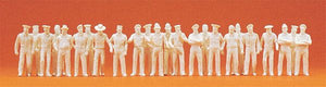 Preiser 16345 HO Scale Unpainted Figure Set -- Uniformed People Combination Kit