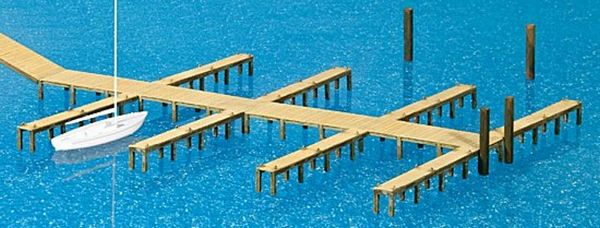 Preiser 17315 HO Scale Marina Docks -- Kit