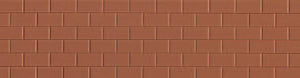 Preiser 19606 HO Scale Long Rectangular Tile Flooring or Wall -- Terracotta 3-3/4 x 3-3/4" 9.5 x 9.5cm pkg(3)