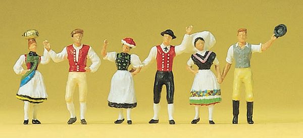 Preiser 24604 HO Scale Figures In National Costumes