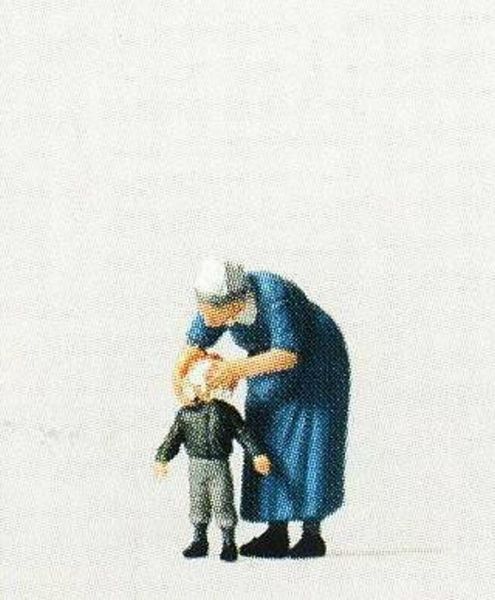 Preiser 28061 HO Scale Individual Figures - Religious People -- Protestant Sister w/Child