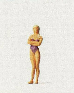 Preiser 28071 HO Scale Individual Figures - Recreation & Sports -- Standing Female Swimmer