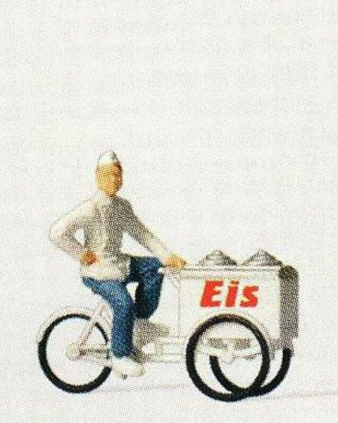 Preiser 28075 HO Scale Individual Figures - Working People -- Ice Cream Man w/Cart