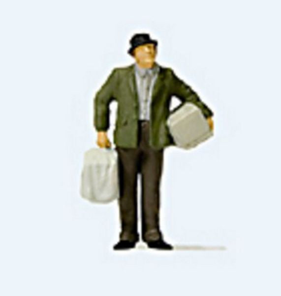 Preiser 28160 HO Scale Man Walking w/Bird Cage