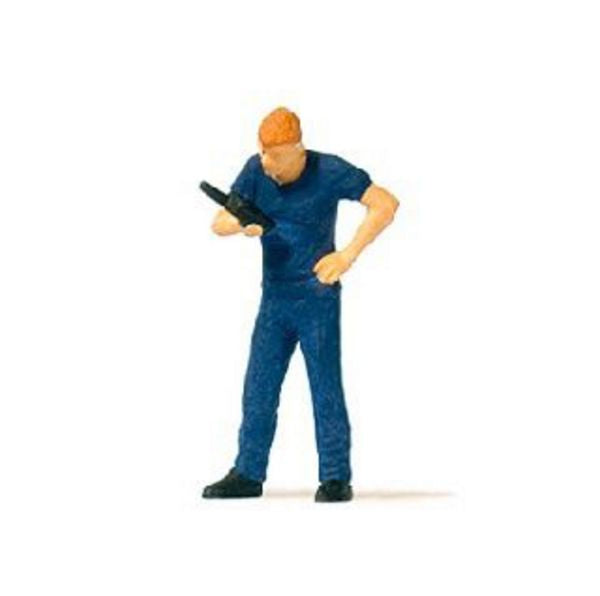 Preiser 28202 HO Scale Individual Figures -- Fireman with Hand-Held Radio