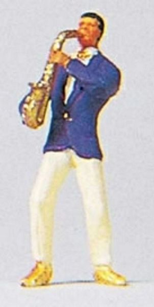 Preiser 29053 HO Scale Individual Figure - Working People -- Saxophone Musician