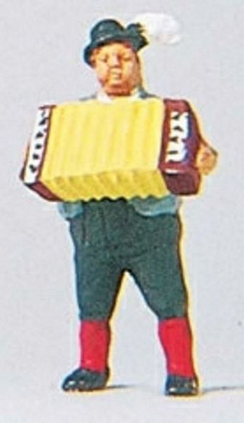 Preiser 29057 HO Scale Individual Figure - Working People -- Playing The Accordian