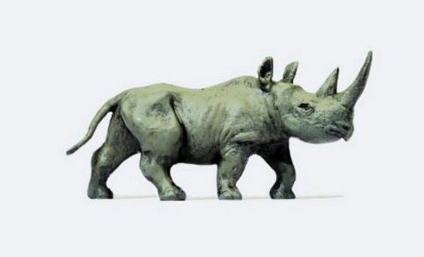 Preiser 29521 HO Scale Animal -- African Rhinoceros #1