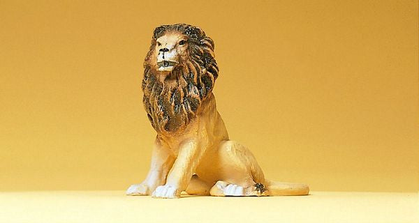 Preiser 47505 44221 Scale Wild Animal Figures, 1/24 - 1/25 Scale -- Lion Sitting