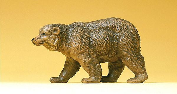 Preiser 47516 44221 Scale Wild Animal Figures, 1/24 - 1/25 Scale -- Brown Bear Walking