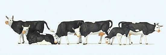 Preiser 73013 27760 Scale Cows -- pkg(6)
