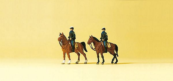 Preiser 79149 N Scale Police -- Mounted Police USA