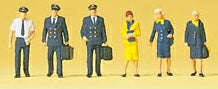 Preiser 80912 1/200 Scale Working People -- Civil Airline Personel