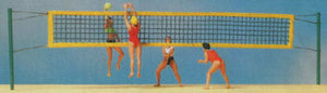 Preiser 10528 HO Beach Volleyball (Net, 4 Players & 2 Balls)