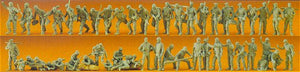 Preiser 16506 HO Unpainted German Riflemen, Infantry, & Military Police (50) (Kit)