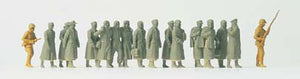 Preiser 16578 HO Unpainted German Prisoners of War (20) (Kit)