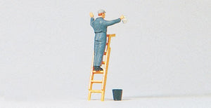 Preiser 28048 HO Man on Ladder w/Rag & Bucket