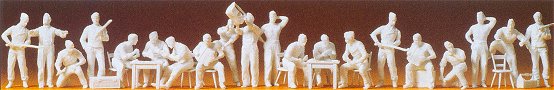 Preiser 72507 1/72 Unpainted German Reich Tank Crew 1935-45 (20) (Kit)