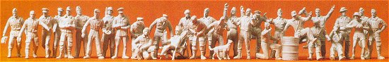 Preiser 72509 1/72 Unpainted German Reich Luftwaffe Ground Crew 1935-45 (32) (Kit)