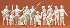 Preiser 72522 1/72 Unpainted Russian Infantry Riflemen Partisans 1942-43 (12) (Kit)