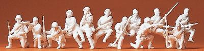 Preiser 72523 1/72 Unpainted Russian Infantry Sitting 1942 (12) (Kit)