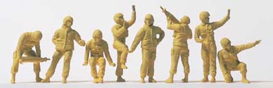 Preiser 72530 1/72 Unpainted US Army Tank Crew 2000 (8) (Kit)