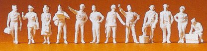 Preiser 77101 1/144 Unpainted USAAF Pilots & Ground Crew 1942-45 (12)